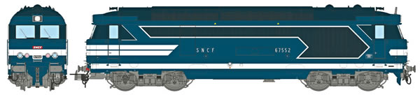 REE Modeles MB-068S - French Diesel Locomotive Class BB 67552 of the SNCF NEVERS, without skirt, Number Plate, Era IV-V -